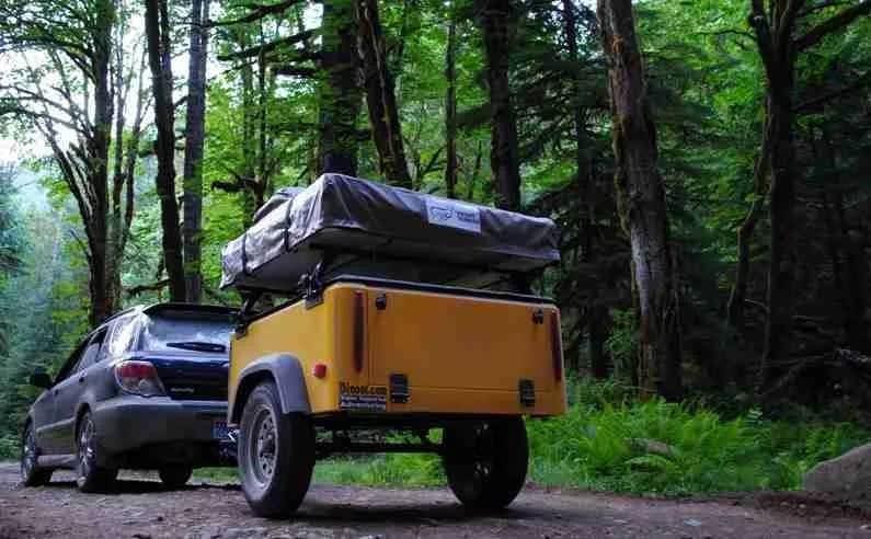 Jeep Trailer Towed by Subaru