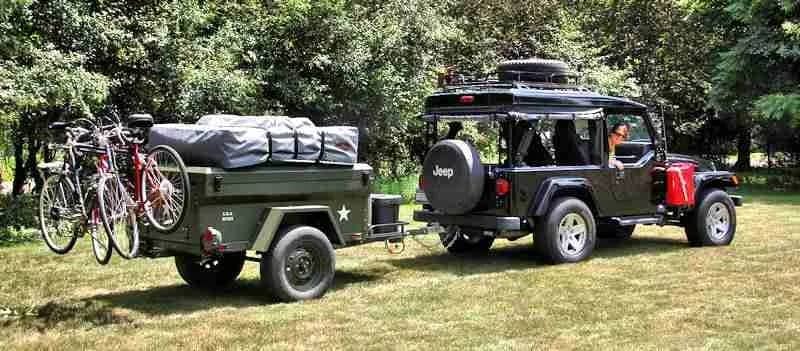 Jeep style Dinoot Trailer built at home by customer and out adventuring