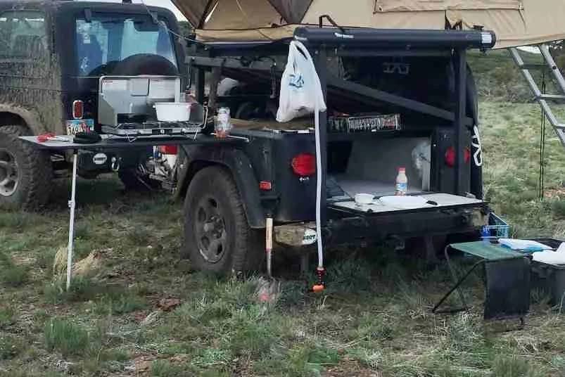 Jeep Trailer Side Table from Dinoot Trailers